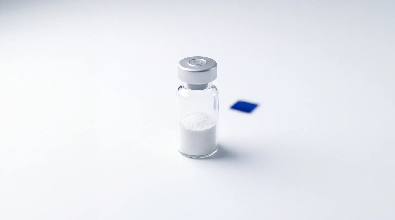 Single unlabelled vial containing a white lyophilised powder cake