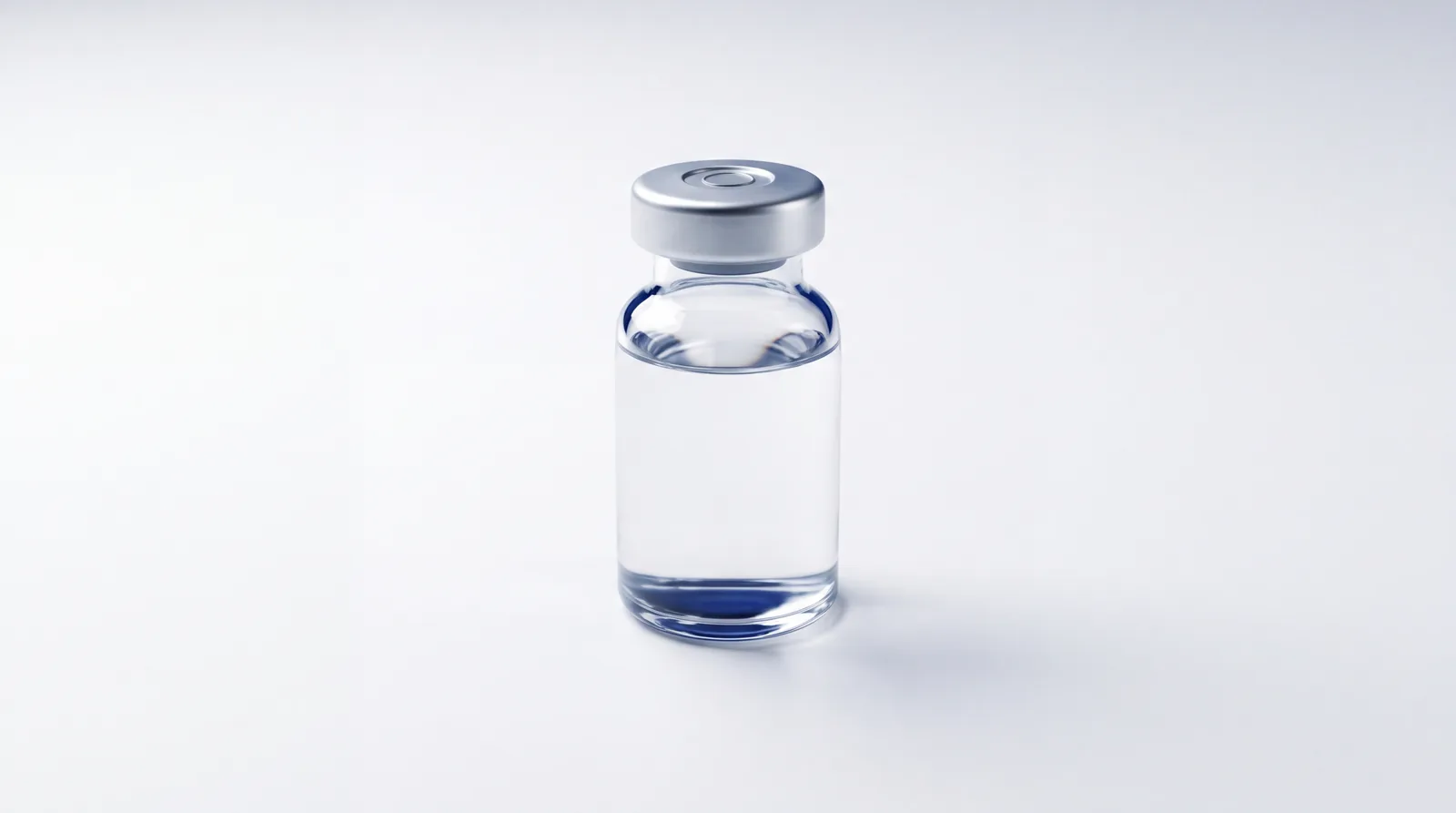 Single-dose pharmaceutical vial with an aluminium seal